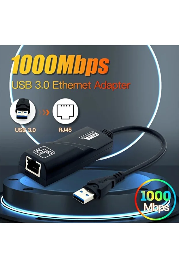 Rj45 Ağ Adaptörü Rtl8153 Lan Ethernet İnternet Usb 3.0 Çevirici Converter Adaptör Harici Gigabit Ağ