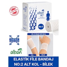 Elastik File Bandaj, No:2 Alt Kol Ve Bilek, Esnetince 25m'ye Kadar Uzayan Tübüler Net Bandaj