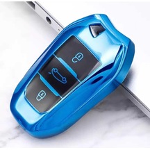 Gma Keys Peugeot 208 308 508 2008 3008 5008 Rifter Citroen Opel Nano Anahtar Kılıfı Mavi Siyah Renk
