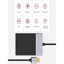 Çoklu Xqd Kart Okuyucu 6in1 Fonksiyonlu 3.0 X 2 Usb Girişi Xqd Tf Cf Sd Card Reader