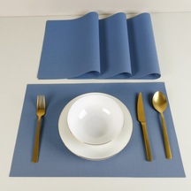 Maxstyle Harmony Azure 4 Parça Amerikan Servis Seti 30x45 Cm Renkli