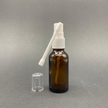 30ml Kahverengi Ağız Spreyli Şişe, 24 Adet, Oral Sprey, Ecza Şişesi, Boş Cam Şişe