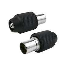 60 Ohm Anten Tv Fişi İthal Dişi Siyah Düz Tip 100 Ad 5023