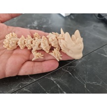 Ahşap Malzeme Yavru Kertenkele Sürüngen Oyuncak Hareketli 10cm