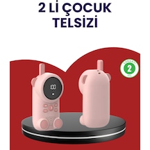 Uzun - 361 - Menzilli Bebek Telsizi Vox Modlu, Renkli - Edntrend - Lcd Ekranlı Mavi