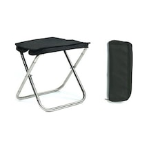 Açık Taşınabilir Katlanır Kamp Sandalyesi Siyah