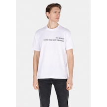 Colin's Colins Comfort Fit Yuvarlak Yaka Düz Erkek Beyaz Kısa Kol Tişört Cl1073786 Cl1073786 Q1.v2 Wht Beyaz
