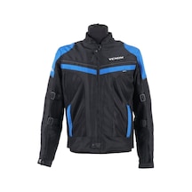Venom Dynamic Pro Dört Mevsim Korumalı Motosiklet Montu Mavi Siyah