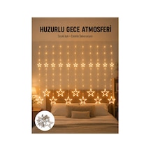 Yıldız Desenli Perde Tipi Peri Led 3x3 Metre Aydınlatma Yeni Nesil Çok Renkli Çok Renkli