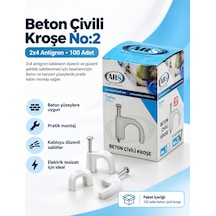 Beton Çivili Kroşe No:2 2x4 Antigron 100 Adet Crchmgo Renkli