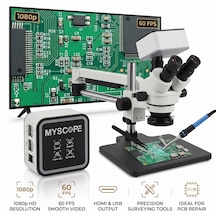 5609f Hd 60 Fps Dijital Mikroskop Kamerası Beyaz - Hdmı / Usb Endüstriyel İnceleme Kamerası