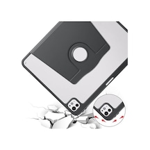 İpad Pro 11 3. 4. Nesil İle Uyumlu Kılıf Termik Kalem Bölmeli Dönebilen Standlı A2435 A2759 A2761-62 A2377-01 A2459-60 Siyah