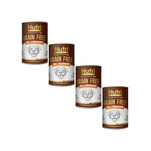 Nutri Canin Geyik Etli Tahılsız Konserve Yetişkin Köpek Maması 4 x 400 G