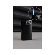 Mandallı Özel Tasarım Güçlü Torch Siyah Gazlı Çakmak 109597