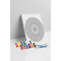 Geometrik Mandala Tuval Boyama Seti 40x50 Cm