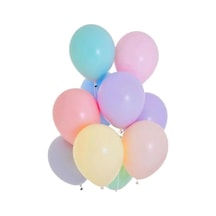 Balon 15 Li Pastel Karışık Renk Balon Paket