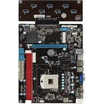 Esonic Qs8-btc Combo Intel Celeron Işlemcili Hm65 1600 Mhz Ddr3 Soket 988 Atx 8li Mining Anakart