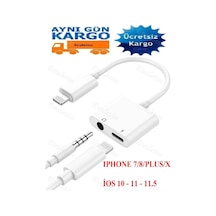 Apple Uyumlu iPhone 7 8 X Xr 3.5Mm Şarj Kulaklık 4420P Dönüştürücü Adaptör