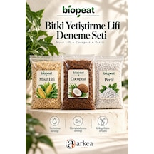 Mısır Lifi 2 L + Cocopeat 2 L + Perlit 1 L Bitki Yetiştirme Deneme Seti 3