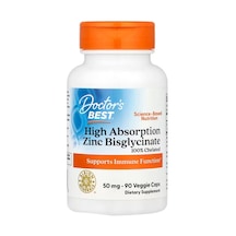 Doctor's Best High Absorption Zinc Bisglycinate 50 Mg 90 Veggie Caps