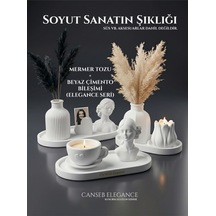 Soyut Sanatın Şıklığı - 9 Parça Dekoratif Obje Biblo Vazo Seti Beyaz 57426582