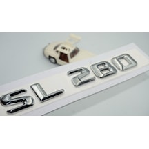 SL 280 Bagaj Krom Metal 3M 3D Yazı Logo