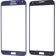 Samsung Galaxy Uyumlu E5 Ön Cam Dokunmatik Lens -Siyah Beyaz-