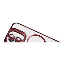 Joko Apple İphone 16 Plus Remim Lensli Magsafe Standlı Kapak - Bordo 0.2M-Çok Renkli