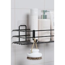 Yapışkanlı Banyo Rafı Duş Şampuanlık Duvar Düzenleyici Organizer 000 Açık Krem