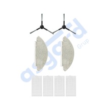 Viomi V5 V5 Pro Alpha 2 Pro Uyumlu 2 Yan Fırça 4 Filtre 2 Mop Pkt-iasgf0001030
