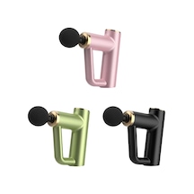 Yeni Nesil Güçlü 4 Farklı Başlıklı Hızlı Şarjlı Kas ve Vücut Masaj Tabancası Pembe