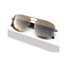 Honeybeeshop Kablosuz Akıllı Sesli Gözlük Altın Çerçeve Koyu Kahverengi Lens Hd Ses Otomatik Çağrı Cevaplama Uzun Pil Ömrü