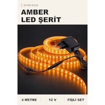 Onerous 4 M 12v Amber Led Şerit, Fişli