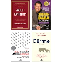 Akilli Yatirimci + Zengin Baba Yoksul Baba + Akilli İnsanlarin Mantiksiz Kararlari + Durtme 4 Set