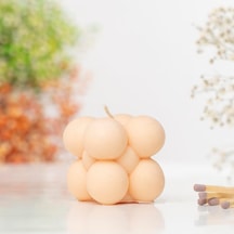 Bubble Temalı Vegan Soya Mumu Turuncu