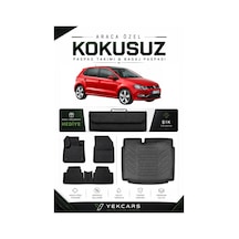Volkswagen Polo 2010 Model Aracınıza Özel 4d Karbonlu Kauçuk Paspas Takımı Ve Alt Bagaj Havuzu