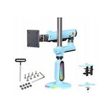 Nb M9 Profesyonel Rgb Aydınlatmalı 32-60 İnç Amortisörlü Oyuncu Monitör Kolu Mavi 2-20 Kg