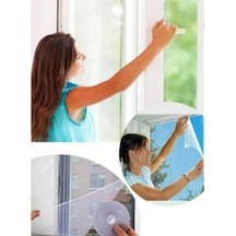 100 150 Cm Hazır Pencere 5 Mt Çift Taraflı Bant Hediye Kesilebilir Cırt Bant Değildir Tül