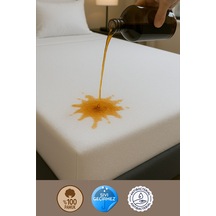 Formeya Alez %100 Pamuk Fitted Su Sıvı Geçirmez Yatak Koruyu Beyaz