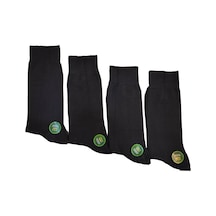 Erkek 4'Lü Ince Yazlık Bambu Klasik Çorap Siyah