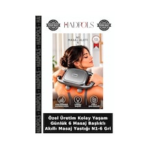 Özel Üretim Kolay Yaşam Günlük 6 Masaj Başlıklı Akıllı Masaj Yastığı N1-6 Gri