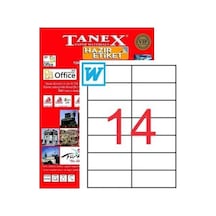 Tanex Premium 105X42.69 Mm. A4 Lazer Etiket 100 Lü Tw-2712
