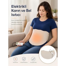 Omak 220v Elektrikli Giyilebilir Bel Ve Karın Isıtıcı Medikal Minder Ev Ofis Bölgesel Isıtma Kemeri Dijital Krem R
