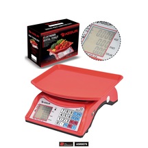 Assur Asr8078 Akülü Dijital Mutfak Terazisi 2 Gr 40 Kg Şarjlı Hassas Ölçüm Tartı Hassas Terazi Kırmızı