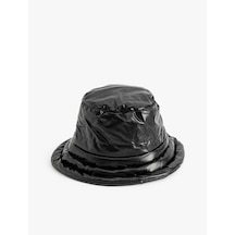 Koton Suni Deri Bucket Şapka Yumuşak İçi Dolgulu Siyah 5wak40059aa Siyah