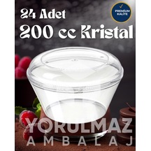 24 Lü Cp14 300 Cc Kristal Kapaklı Tatlı Kasesi Magnolia & Tatlı Sunum Kabı Paket Servis
