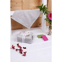 Baveno İndigo Ağacı Bitkisel Organik Boyama 6'lı 33x33 Havlu Gri