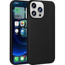 Noktaks - Apple Uyumlu iPhone 15 Pro Max - Kılıf Mat Renkli Esnek Premier Silikon Kapak - Siyah