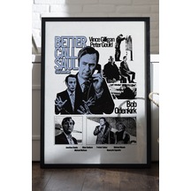 Better Call Saul Siyah Ahşap Çerçeveli Poster, Dizi Duvar Tablosu