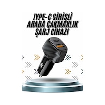 Hızlı Oto Şarj Cihazı 38w Çift Girişli Hızlı Şarj Oto Çakmaklık Type-c Standart
